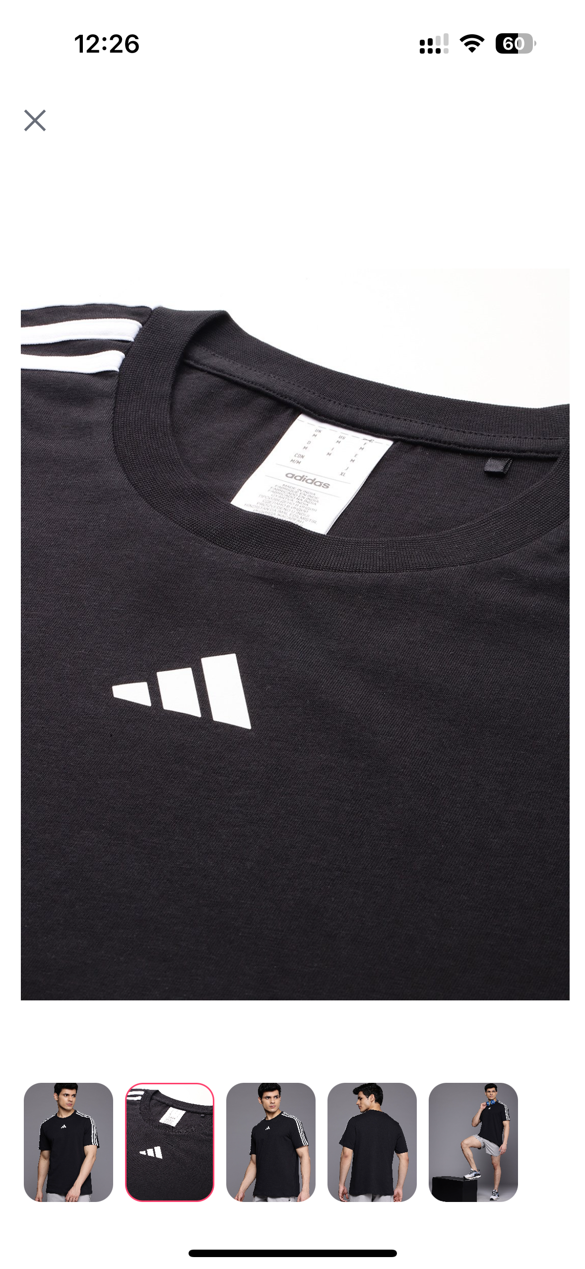 Adidas 3-Striped cotton T-Shirt-je6916