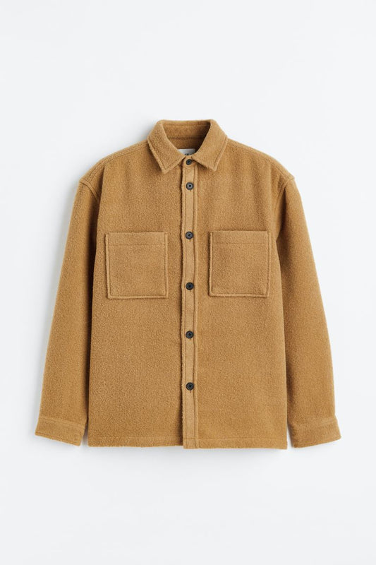 Relaxed Fit Overshirt -Mustard yellow -1122876001