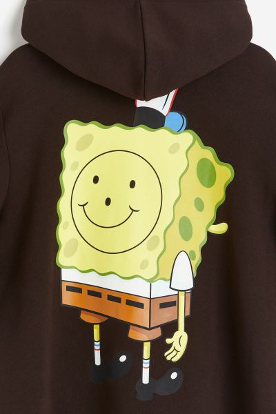 Regular Fit Hoodie -Brown/SpongeBob -0846933128