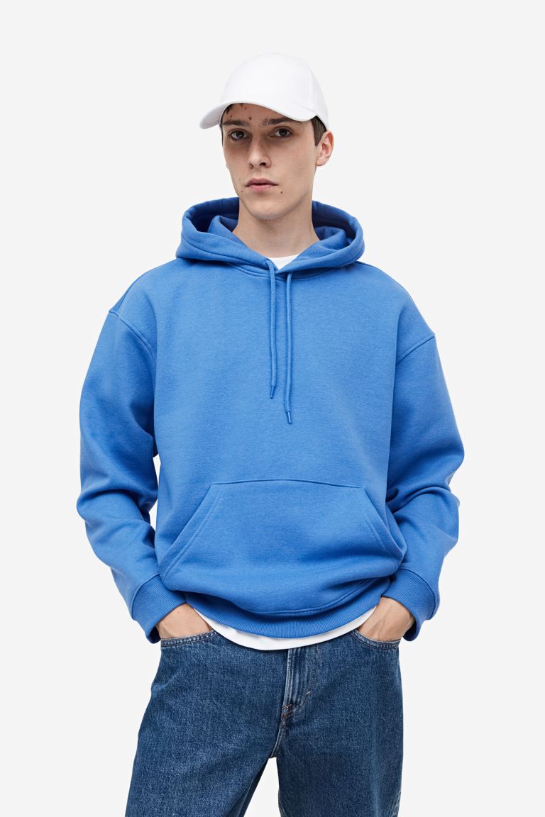 Loose Fit Hoodie -Blue-0970819066