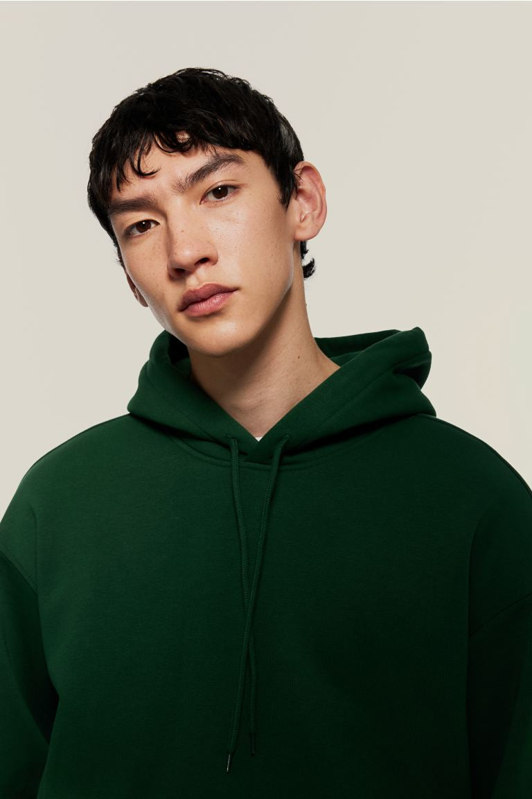 Loose Fit Hoodie - Dark Green -0970819070