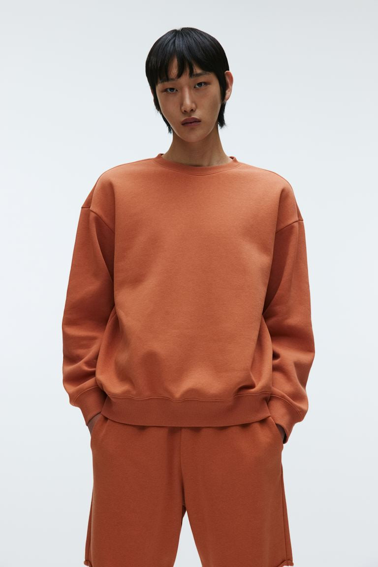 Loose Fit Sweatshirt Orange-0970818067