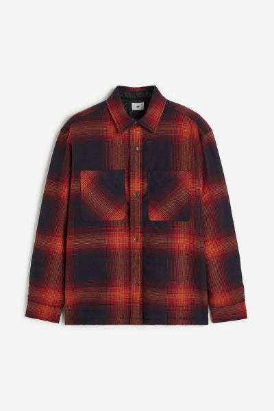 Padded overshirt Red/Black checked -1070735015