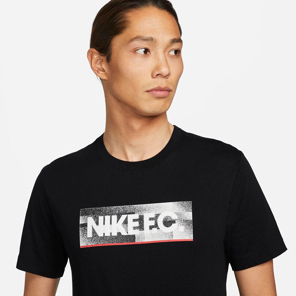 NIKE F.C. LOGO PRINTING SOCCER/FOOTBALL SPORTS ROUND NECK SHORT SLEEVe-dh7445-010