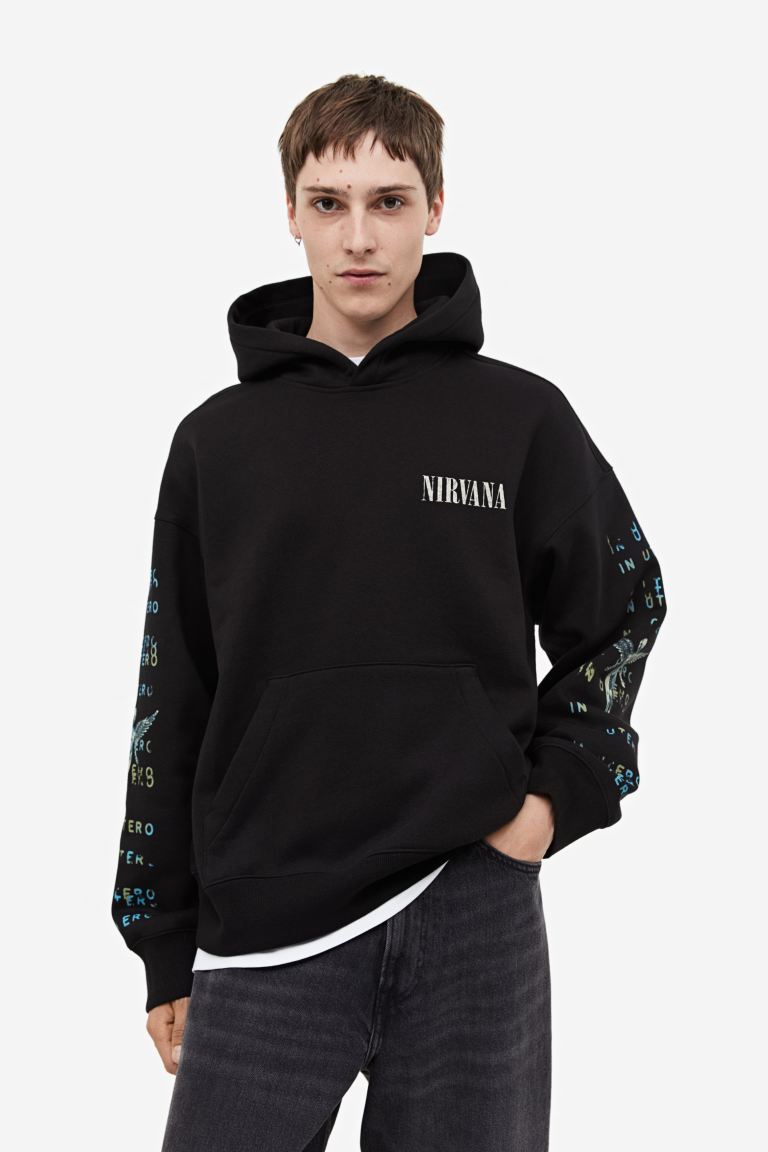 Oversized Fit Printed hoodie-1117750003