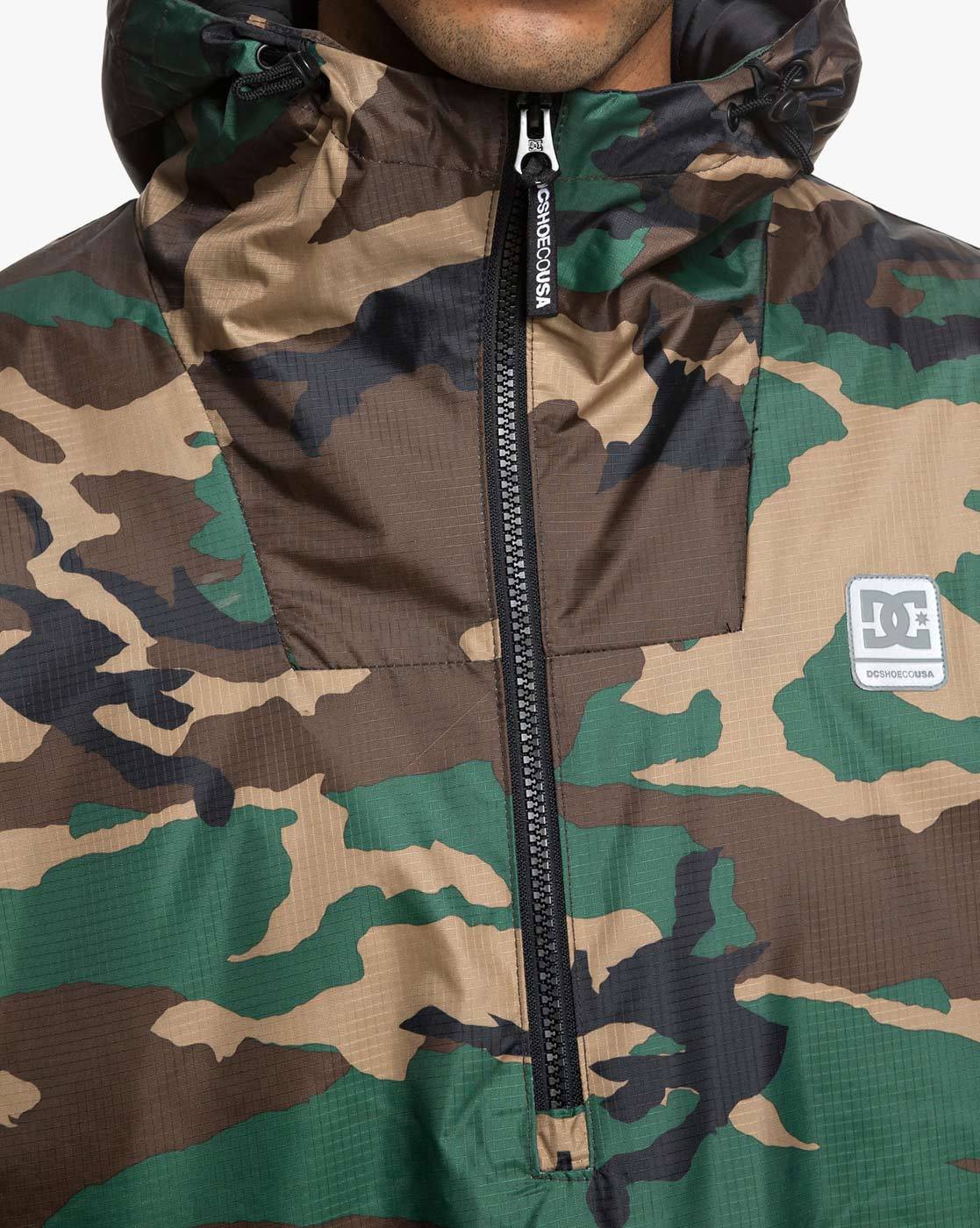 Camouflage Print Jacket with Kangaroo Pockets-Edyjk03184