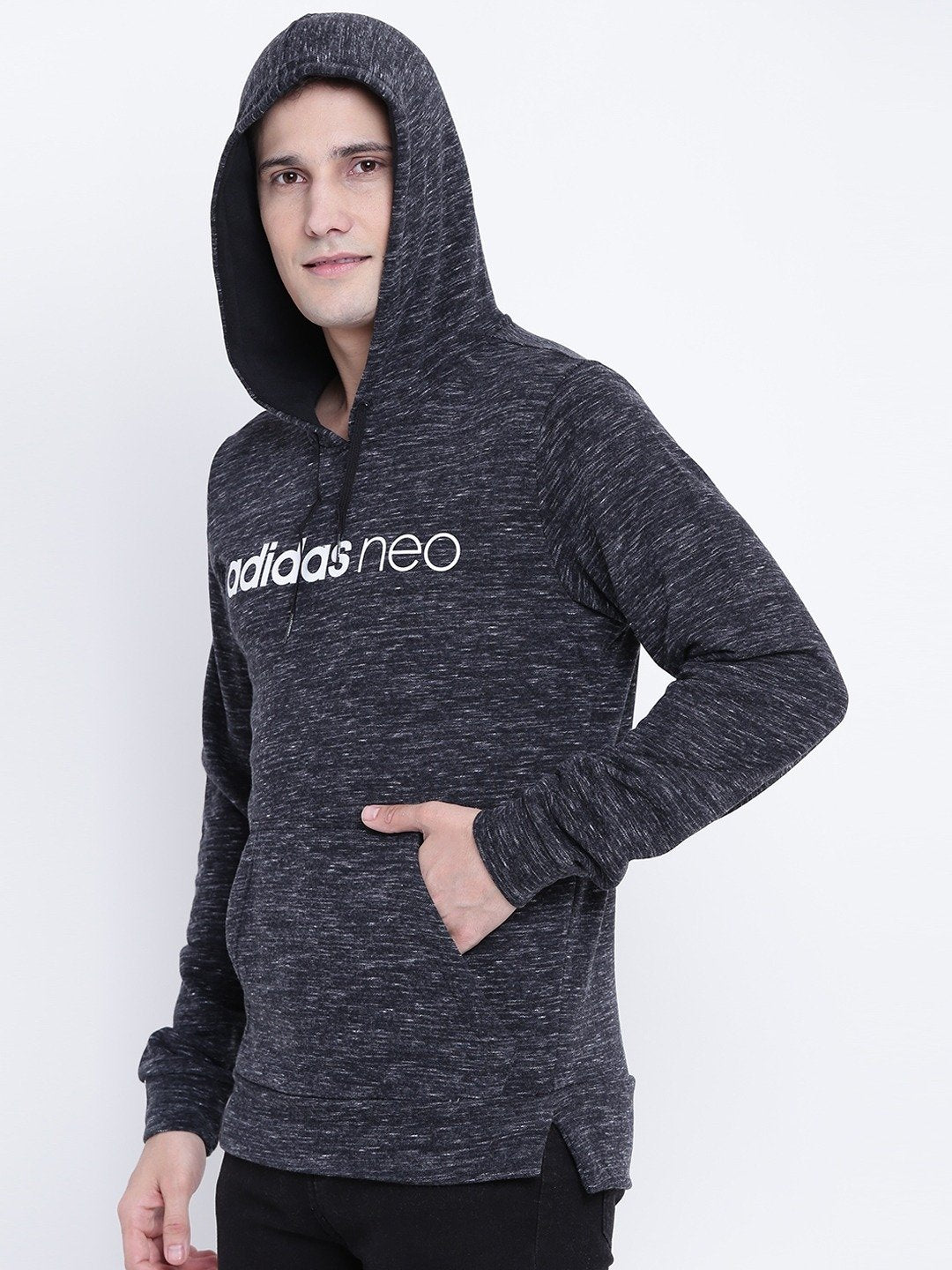 Men Charcoal Grey CE ML Printed Hooded Sweatshirt – Discount Store