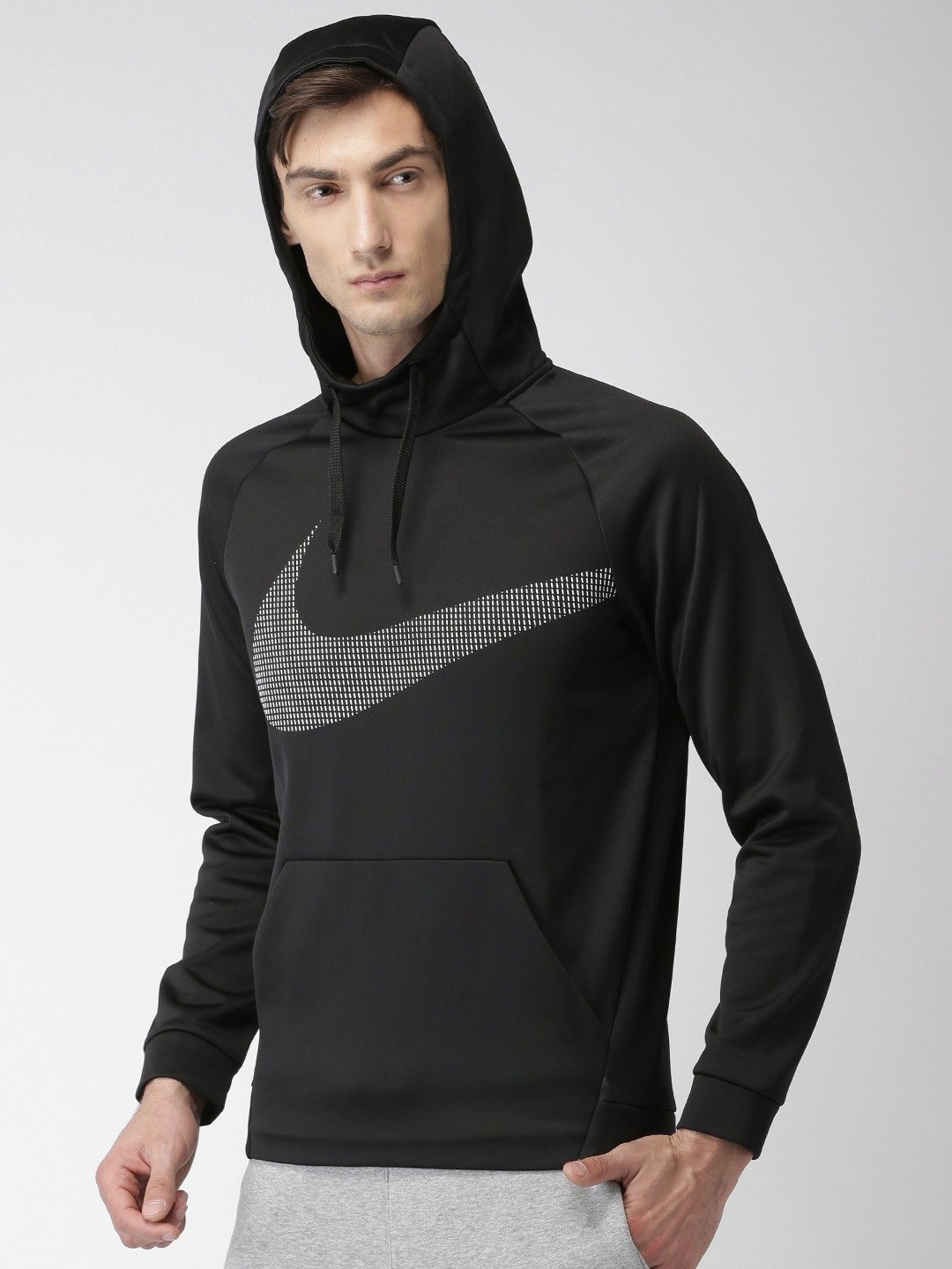 Men Black Printed AS M NK THRMA HOODIE HBR Sweatshirt - Discount Store