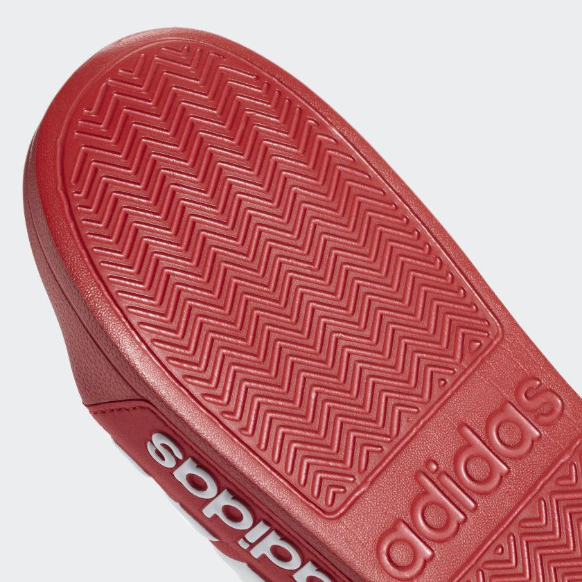 ADILETTE CLOUDFOAM SLIDES SCARLET / CLOUD WHITE / SCARLET - Discount Store