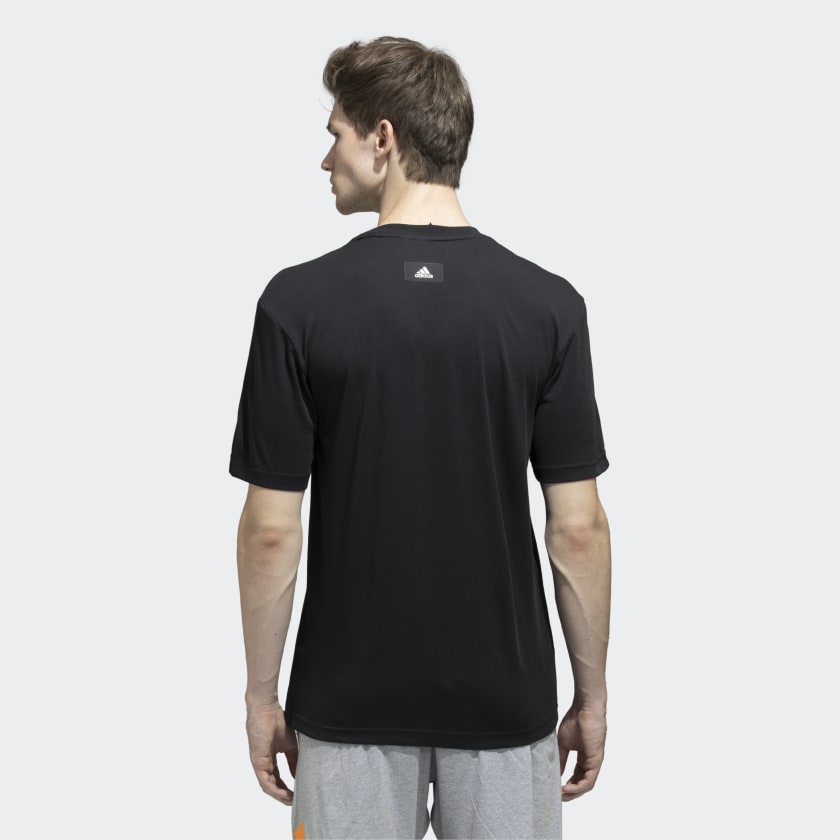 Crew-Neck T-shirt with Placement Brand Logo-Ha8543