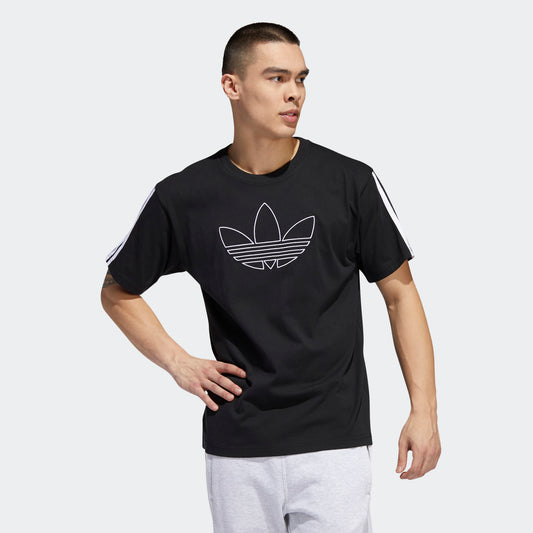 OUTLINE TREFOIL TEE BLACK