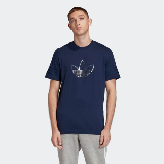 OUTLINE TREFOIL TEE Night Indigo-FM3923