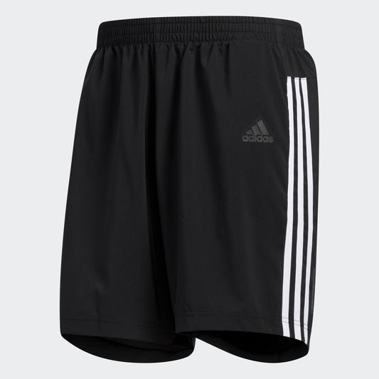 RUNNING 3-STRIPES SHORTS BLACK / WHITE - Discount Store