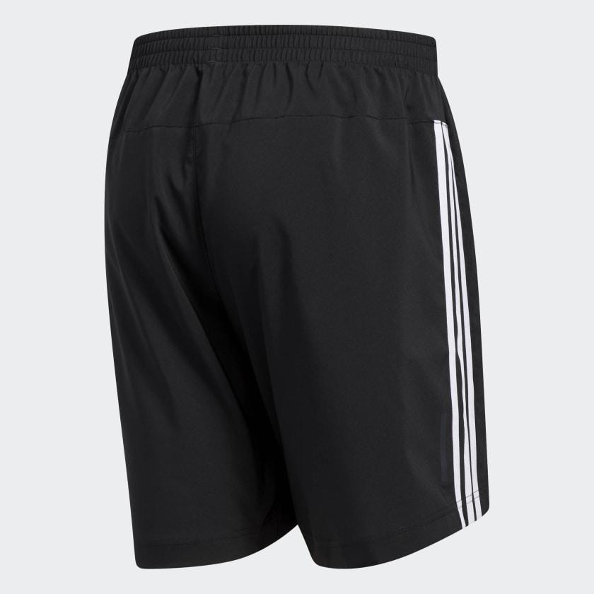 RUNNING 3-STRIPES SHORTS BLACK / WHITE - Discount Store