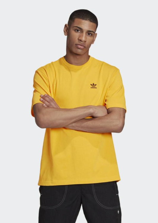 TREFOIL BOXY TEE WITH FRONT AND BACK PRINT Active Gold / Black-Ge0824