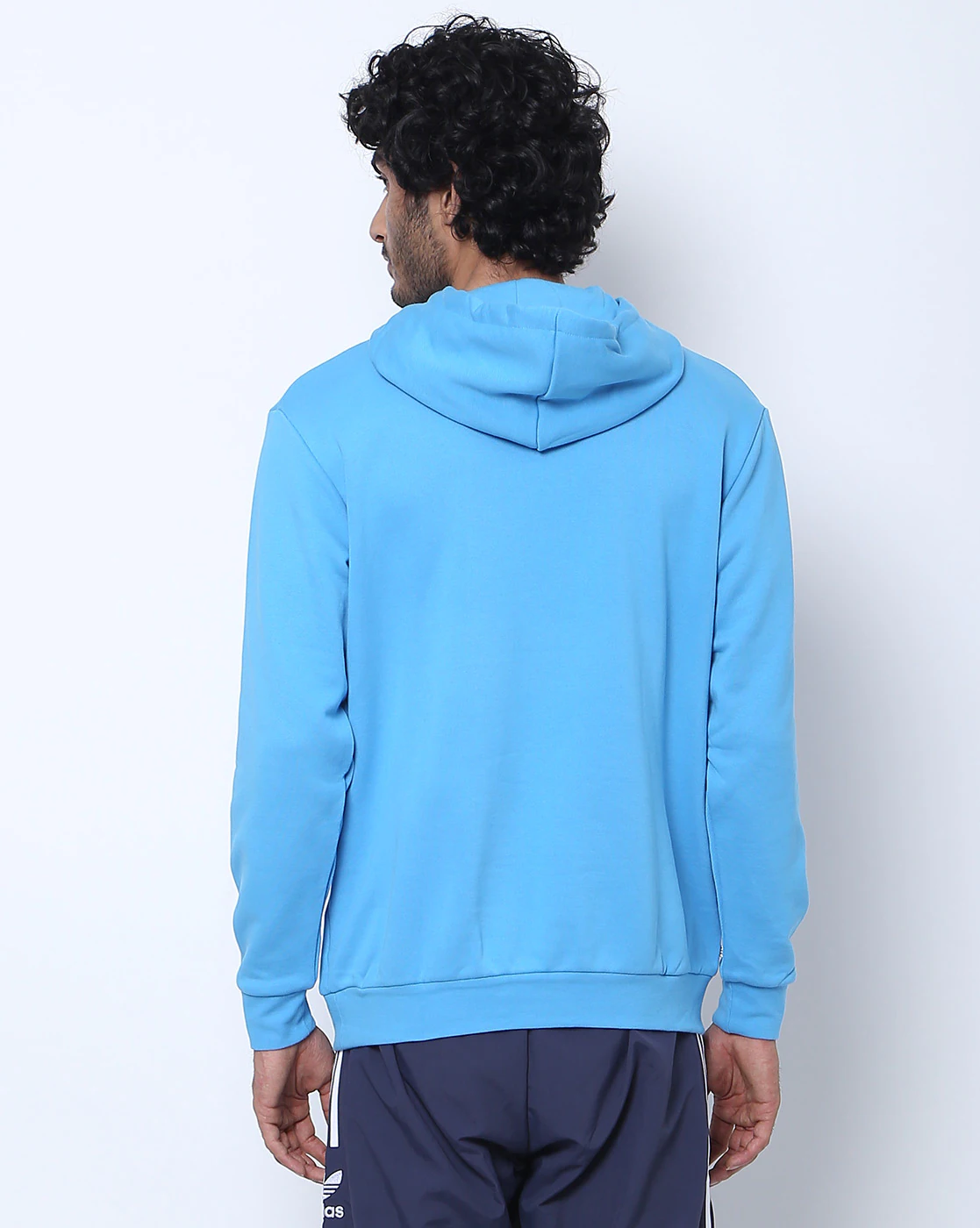Trefoil Logo Print Hooded Sweatshirt-Hc7154