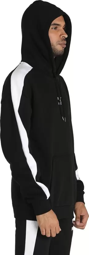 Men Full Sleeve Color Block Hooded Sweatshirt-53027201