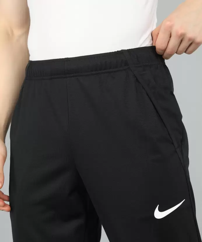 Dri-FIT Men Self Design Black Track Pants-Dm6598-010