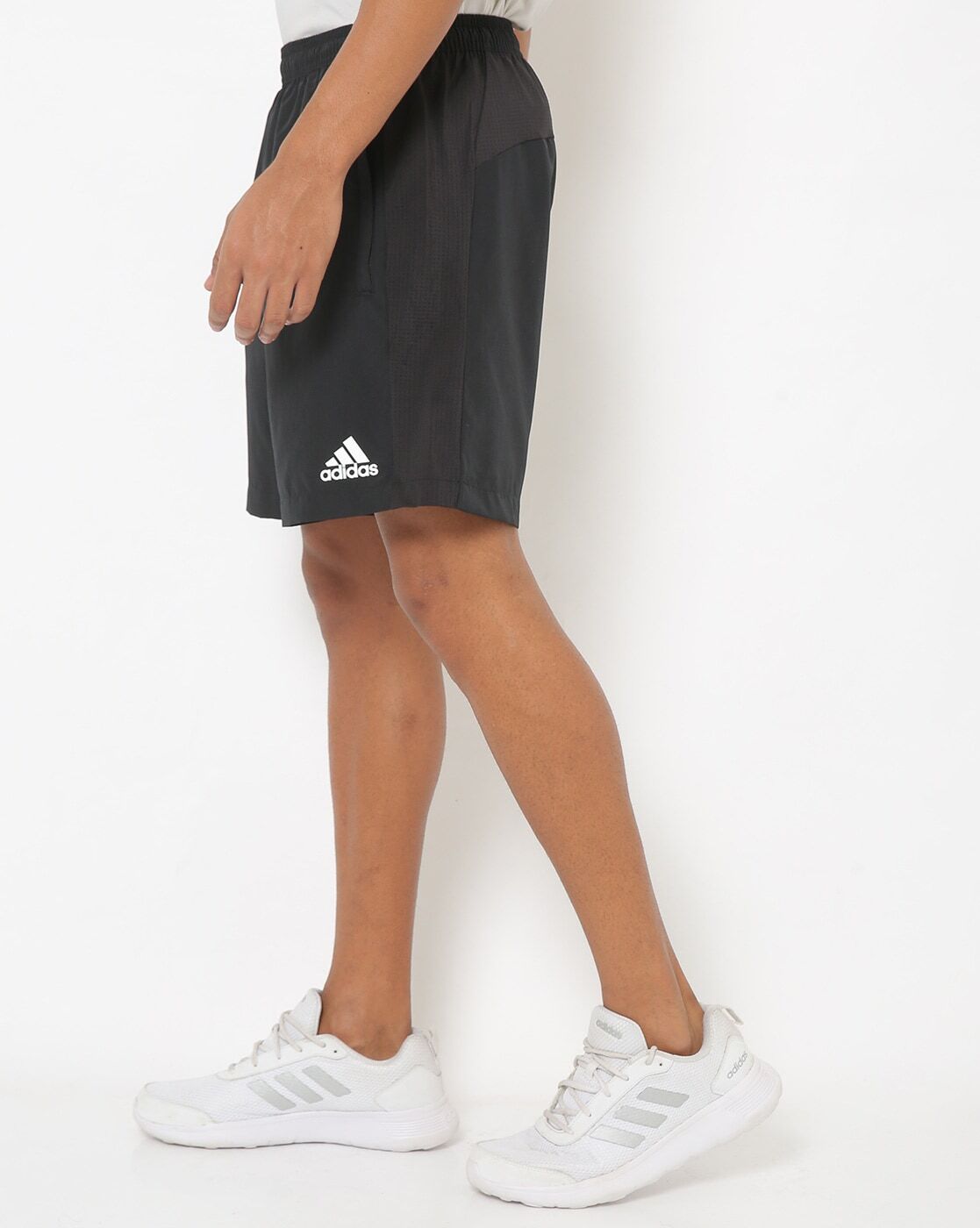 Brand Print Knit Shorts with Insert Pockets-Hc3876