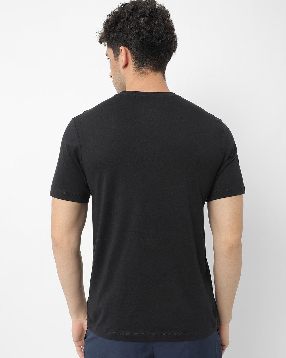 Typographic Print Crew-Neck T-shirt-Ar5007-010