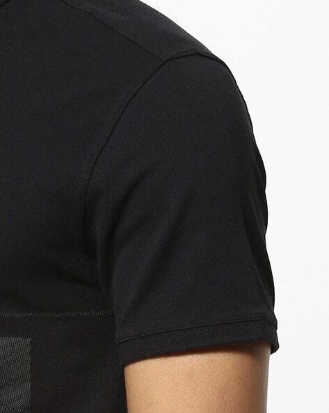 Typographic Brand Print Slim Fit Polo T-shirt-17465-0119
