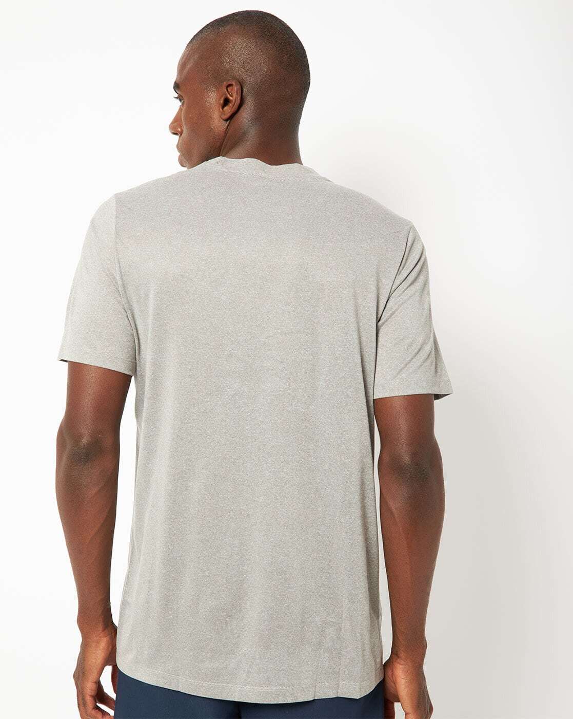 Crew-Neck T-shirt with Placement Brand Print-Hb0883