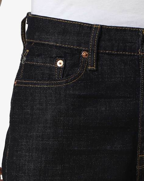 Dyed Mid-Rise Jeans with Whiskers-47752-0050