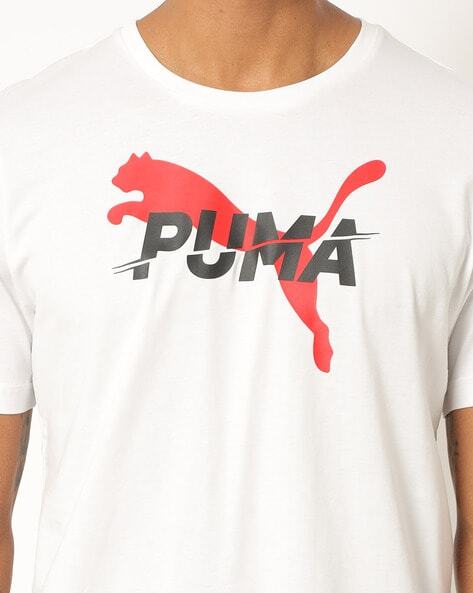 Modern Sports Logo Print Crew-Neck T-shirt-583474 02