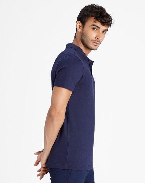 Polo T-shirt with Brand Print-847785 02