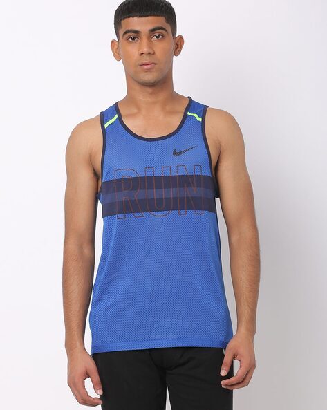 Wild Run Mesh Tank Crew-Neck T-shirt-Bv5561-480