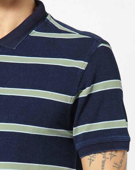 Striped Polo T-shirt-28737-0034