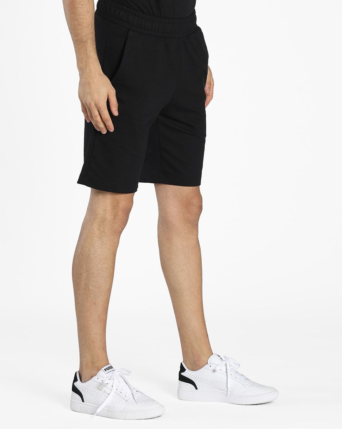 Brand Print Shorts with Slip Pockets-847910 01