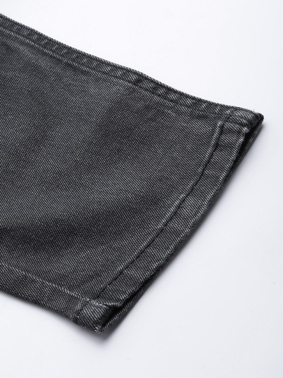 Men Grey Slim Tapered Fit Stretchable Jeans-36087-0314