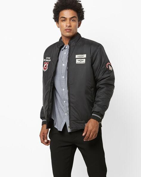 FORT COLLINS Panelled Bomber Jacket with Insert Pockets-430180-AJ - Discount Store