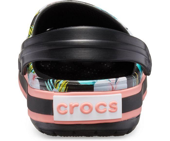 Crocband Seasonal Graphic Black/Floral Unisex Clog-205579-0cv - Discount Store