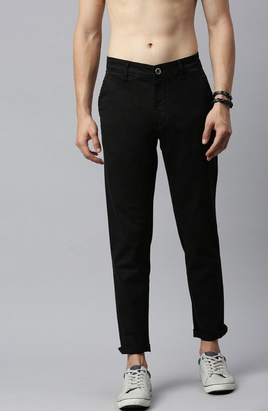 Men Black Chinos-10467718