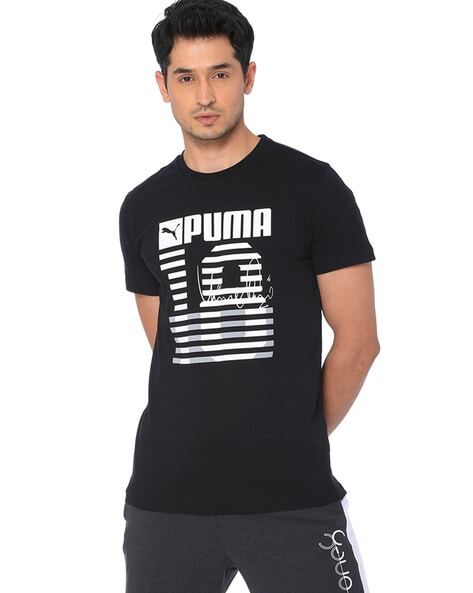Graphic Print Crew-Neck T-shirt-58149704