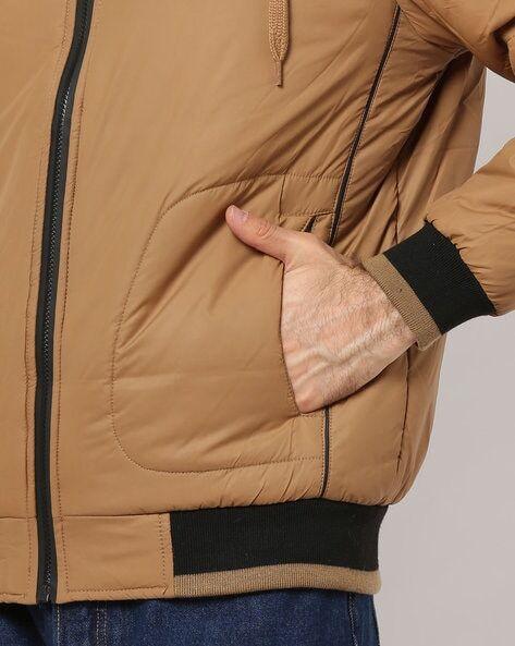 FORT COLLINS Zip-Front Quilted Bomber Jacket with Detachable Hood-81304AJ - Discount Store