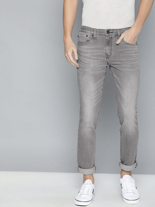Men Grey Kendrick Slim Fit Mid-Rise Clean Look Stretchable Jeans 216- 44741-0196