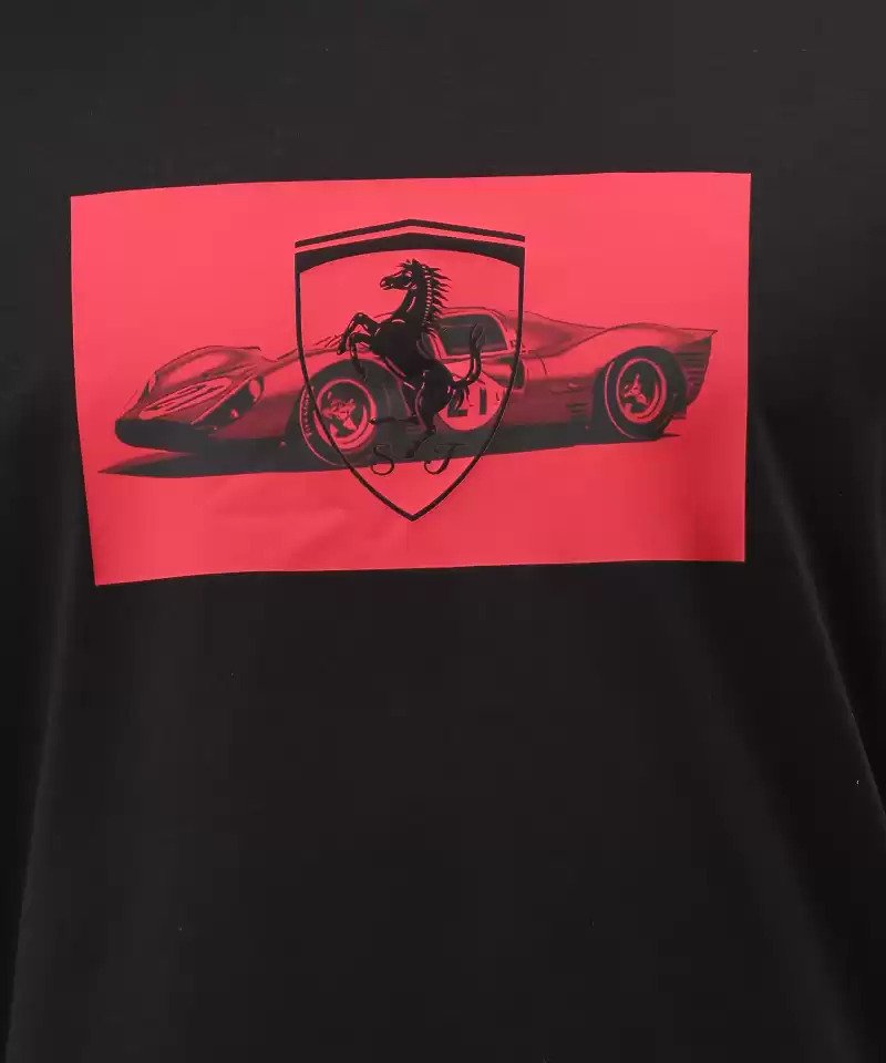Graphic Print Men Round Neck Black T-Shirt-532330 01
