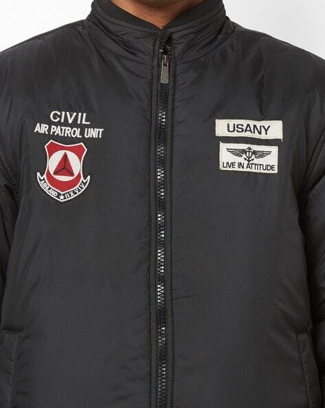 FORT COLLINS Panelled Bomber Jacket with Insert Pockets-430180-AJ - Discount Store