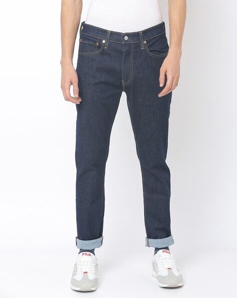 Mid-Rise Tapered Fit Jeans-36087-0231