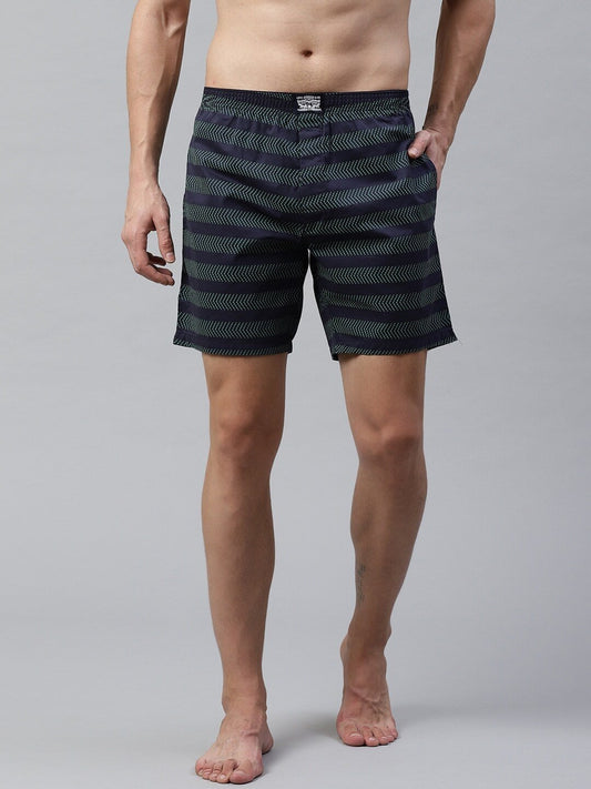 Men Assorted Striped Antimicrobial Boxers #023-BOXER SHORTS-300 ls-023
