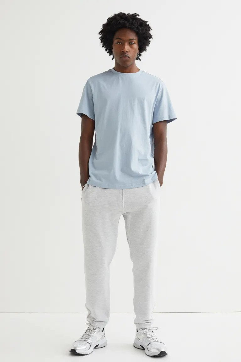 Regular Fit Round-neck T-shirt-Light blue-0685816133
