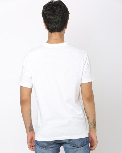 Crew-Neck T-shirt with Branding-Ck2296-100