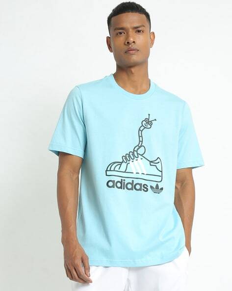 Worm Graphic Print Crew-Neck T-shirt-Gn2156