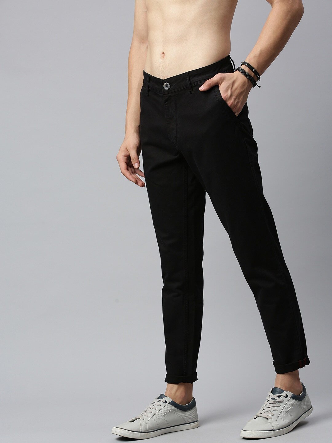 Men Black Chinos-10467718