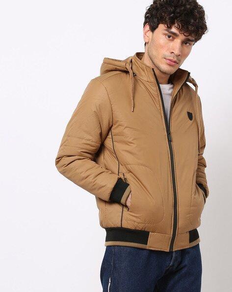 FORT COLLINS Zip-Front Quilted Bomber Jacket with Detachable Hood-81304AJ - Discount Store