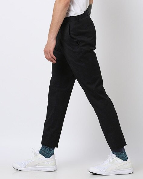 Amaze Printed Slim Fit Flat-Front Trousers-1970418001