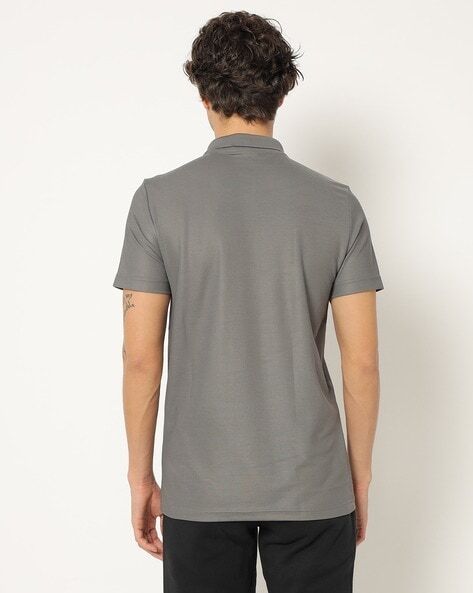Plique Polo T-shirt with Cutaway Collar-588538 06